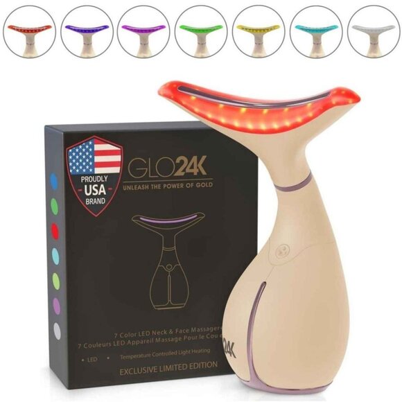 Glo24K 7 Color LED Neck and Face Beauty Massager Anti-Aging Device - Picture 5 of 5